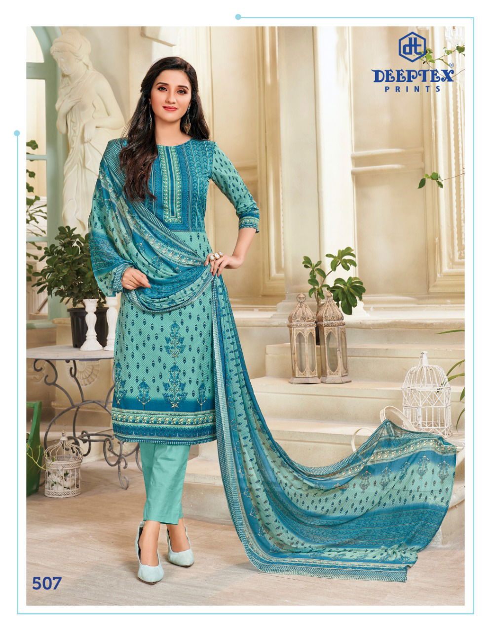 Deeptex Moon Light 5 Launch New Latest Designer Lawn Cotton Dress Material  With Chiffon Dupatta 