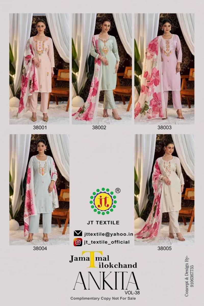 Ankita Vol 38 By Jt Rayon Printed Dress Material Best Wholesale Shop In Surat