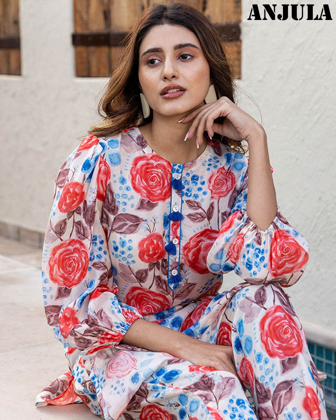 Anjula Vol 4 Pure Muslin Printed Kurti With Bottom Catalog
