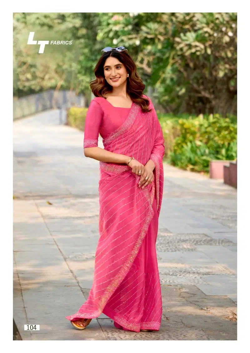 Primark Vol 1 By LT Nc Malai Silk With Swarovksi Work Party Wear Sarees Orders In India