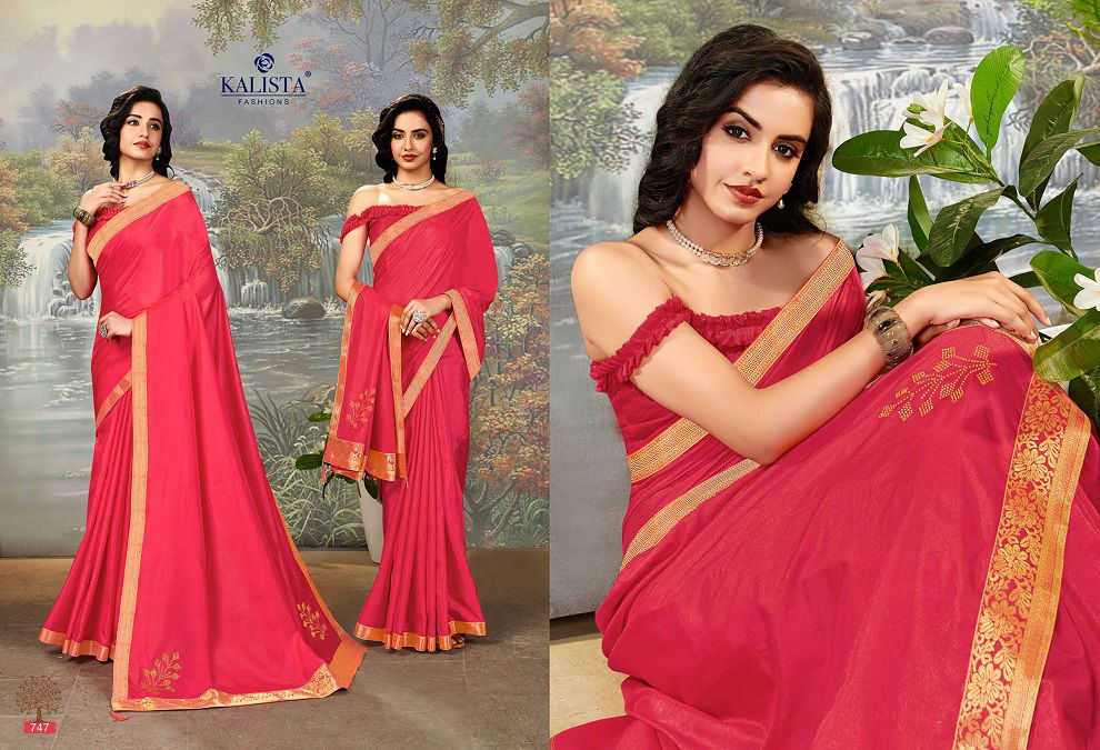 Kalista Perk Latest Fancy Designer Casual Wear Heavy Vichitra Silk Sarees Collection
