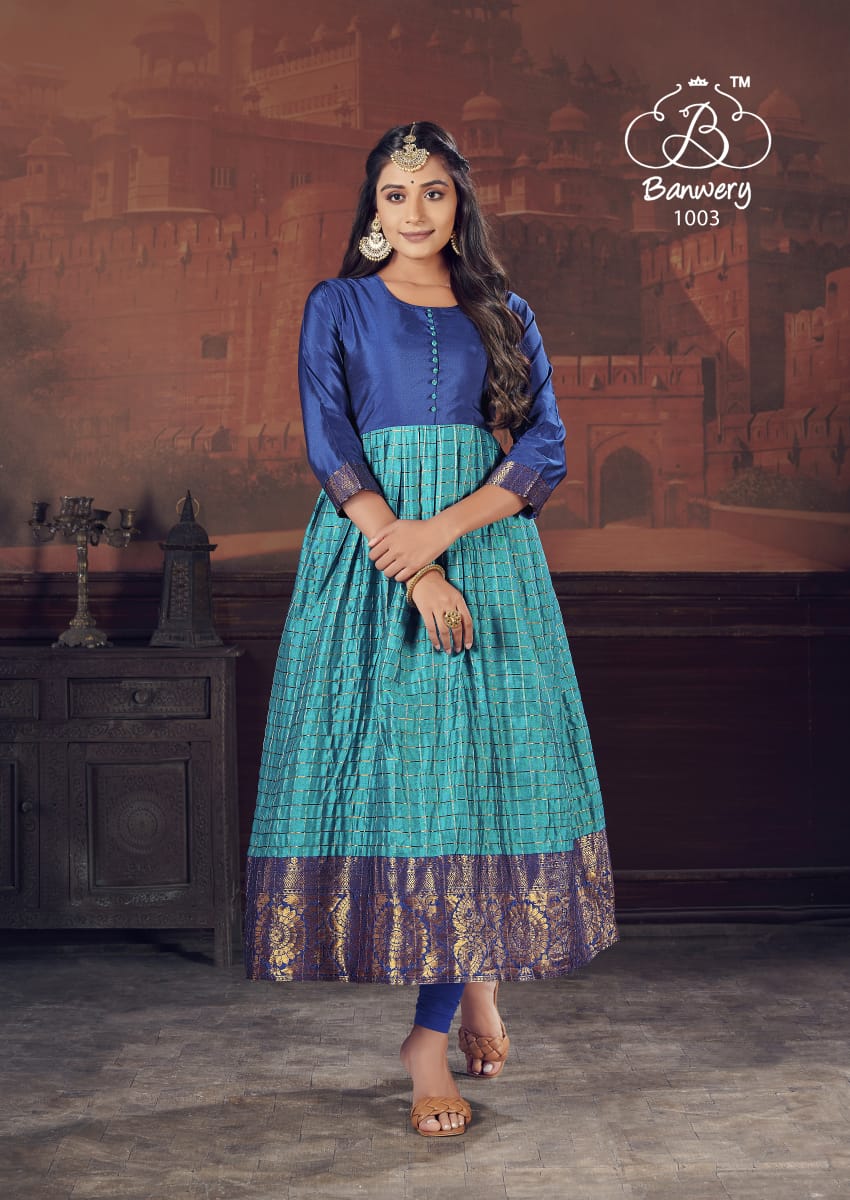 Banwery Pearl Festive Wear Designer Long Gown Style Collection
