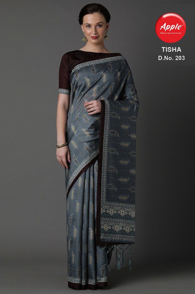 Apple Tisha 2 Latest Fancy Casual Business Wear  Bhagalpuri Silk Sarees Collection