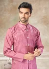 Pink color Outluk Wedding Vol 49 Pure Viscose Mens Modi Jacket Kurta Pajama 4905 