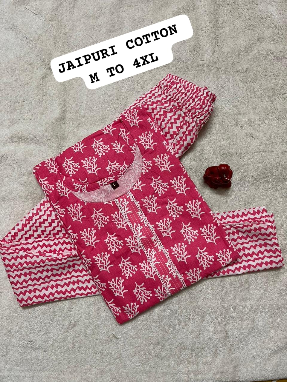 Virat Jaipuri Cotton Printed Kurti With Bottom Catalog