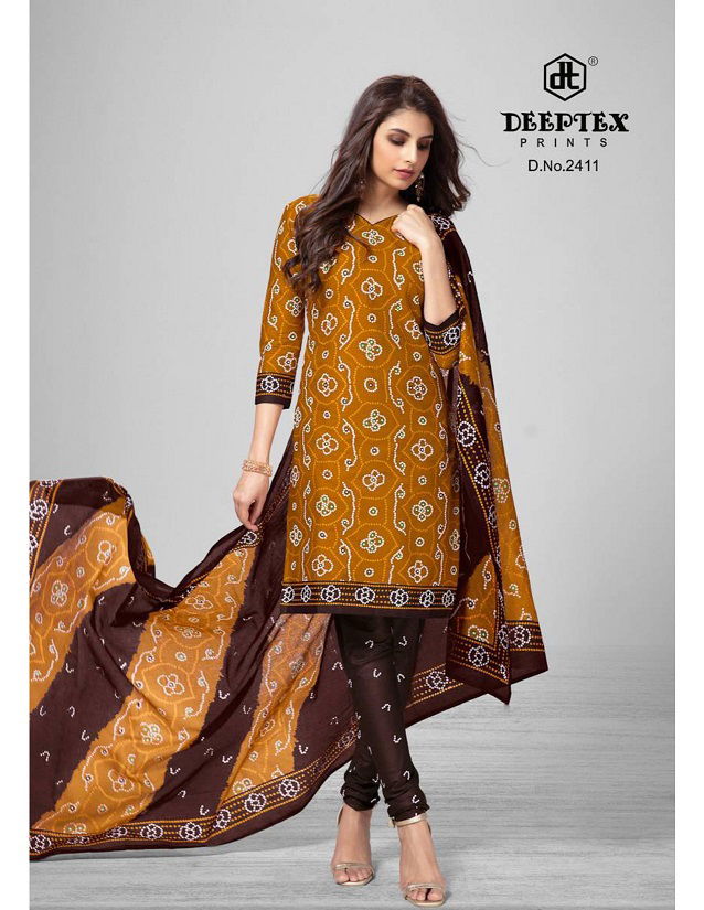 Deeptex Classic Chunaris 24 Latest Fancy Designer Casual Regular Wear Printed Cotton Dress Material Collection
