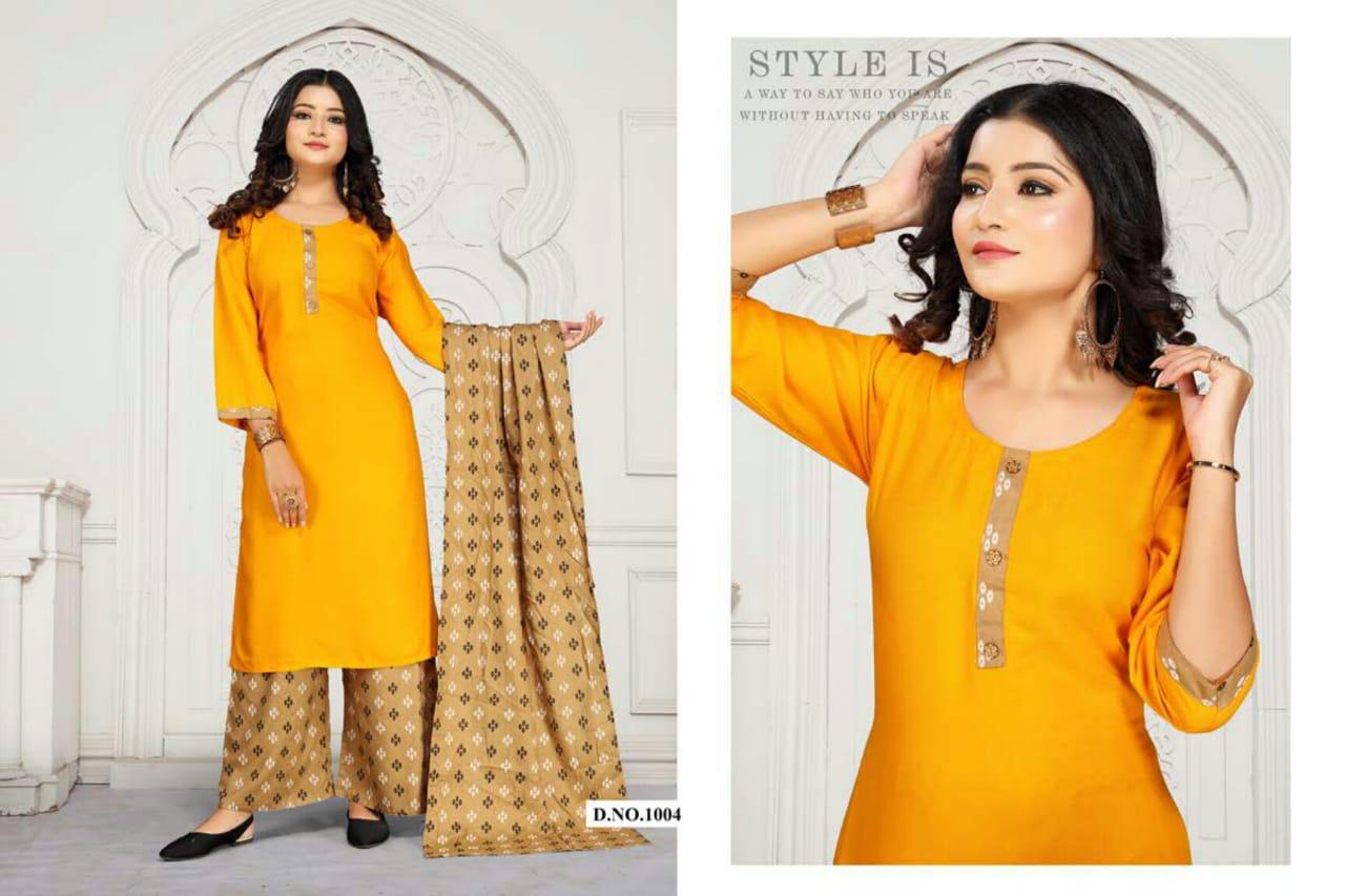 Ft Natural Latest Fancy Rayon Regular Wear Readymade Salwar Suit Collection