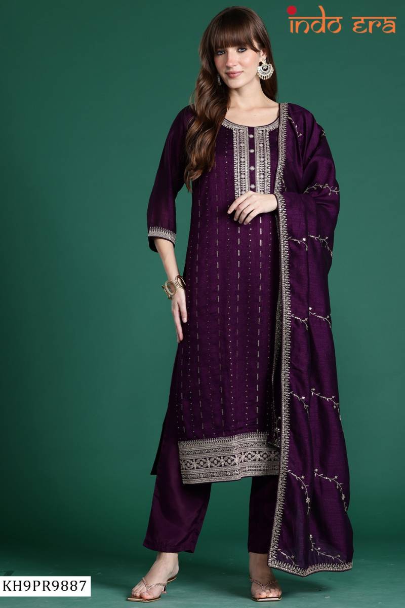Indo Era 2564 Designer Silk Embroidered Kurti Bottom With Dupatta Wholesale Online