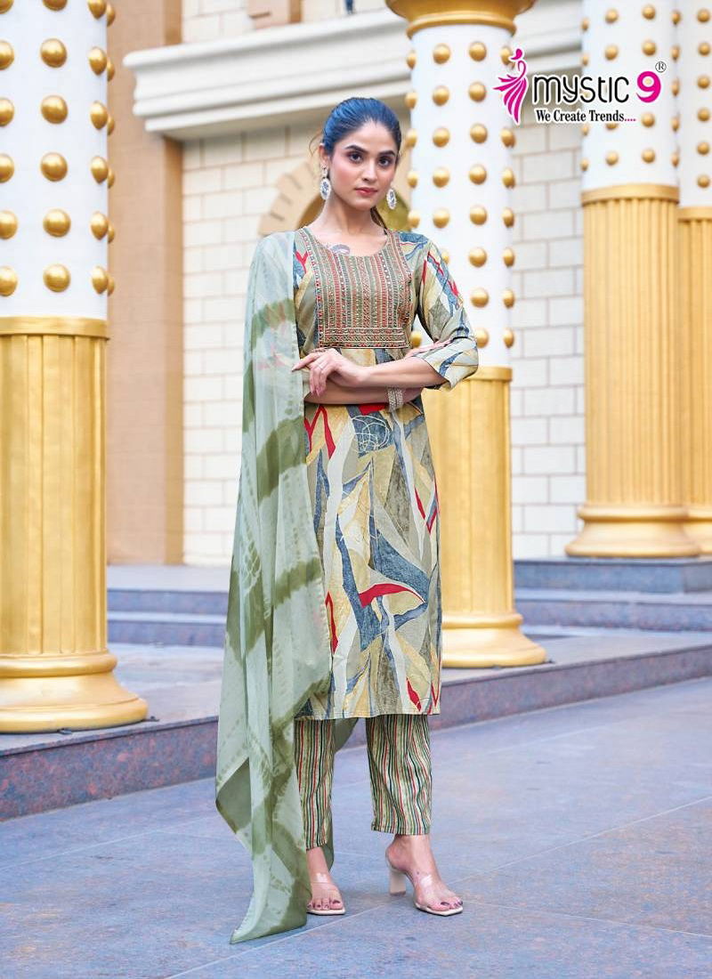 Mystic 9 Suman Vol 3 Kurti Bottom With Dupatta Wholesale Online