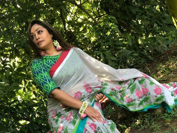 Mg 211 Linen Digital Print Designer Saree catalog
