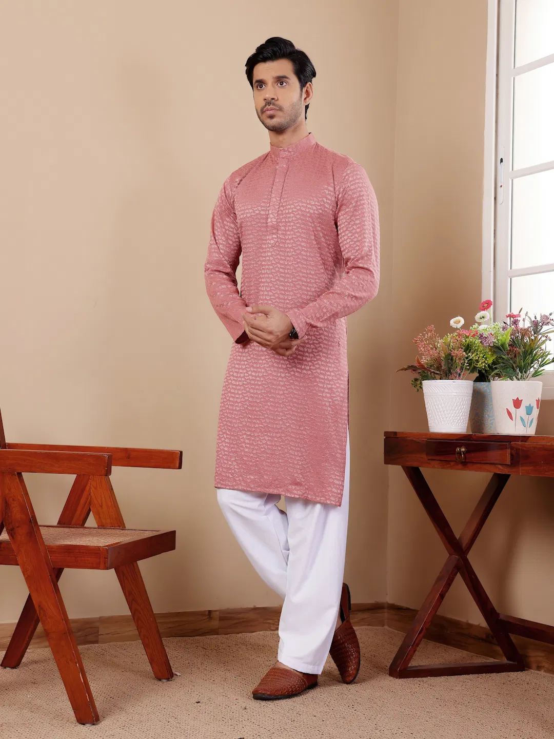 Rw Viscose Chikankari Work Kurta Pyjama Wholesale Suppliers In Mumbai