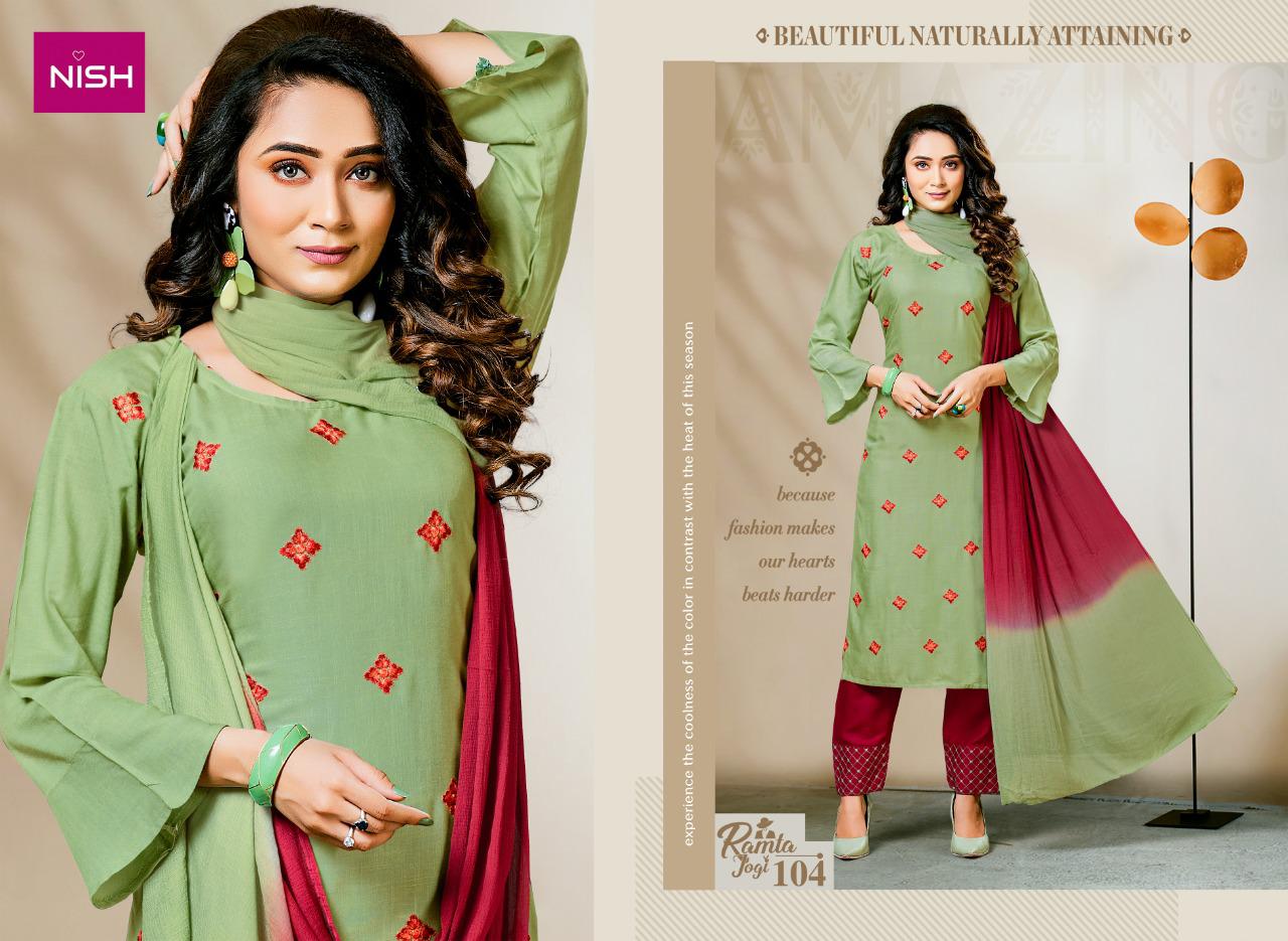 Nish Ramta Joghi Ethnic Wear Rayon Printed Ready Made Collection
