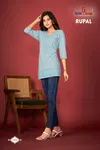 Rupal By Tunic House Viscose Rayon Chikankari Kurta Wholesale Shop In Surat