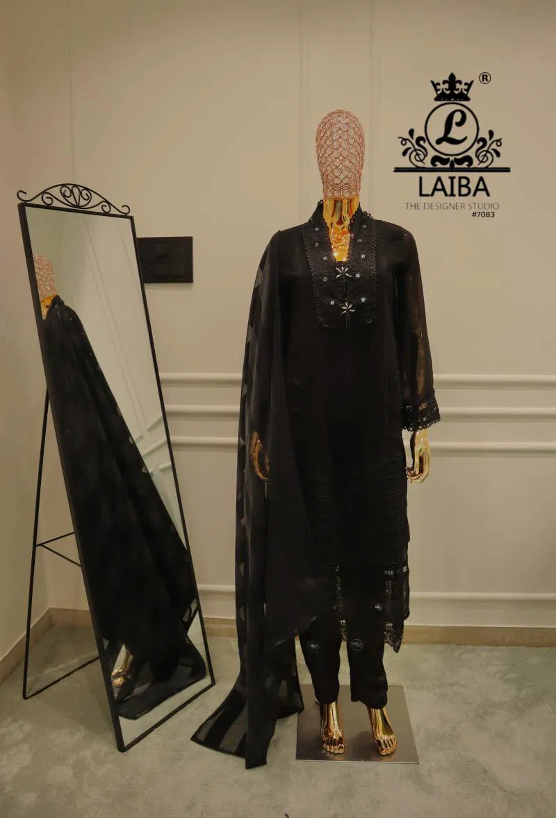 Laiba Am 7083 Georgette Pakistani Ready Made Suits Wholesale Suppliers In Mumbai