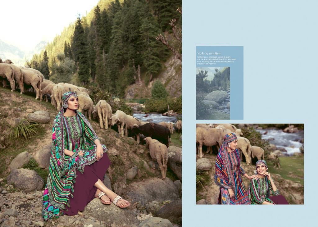 Silky Winter Collection Designer Printed Pashmina Jacquard Dress Material With Twill Shawl Printed Dupatta