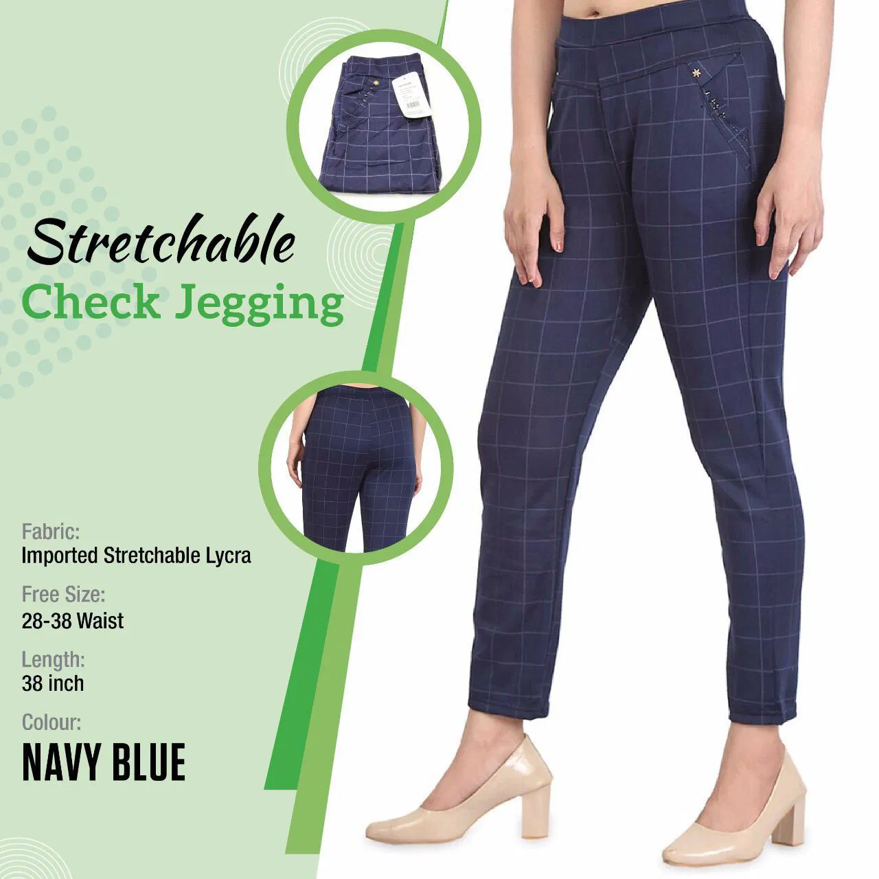 Checks Pents Strechable Check Jeggings Rich Look And High Demand, Superb Quality, Best Price & Satisfied Products Collections (Available Size-28 to 38)