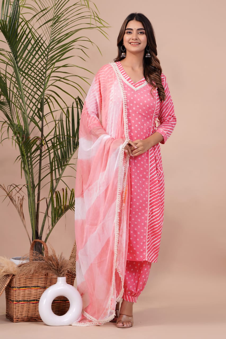 Virat Cotton Printed Kurti With Bottom Dupatta Catalog