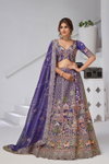 Purple Colour Organza Tissue Designer Bridal Lehenga With Blouse And Dupatta Bulk Orders In India Kf 2156