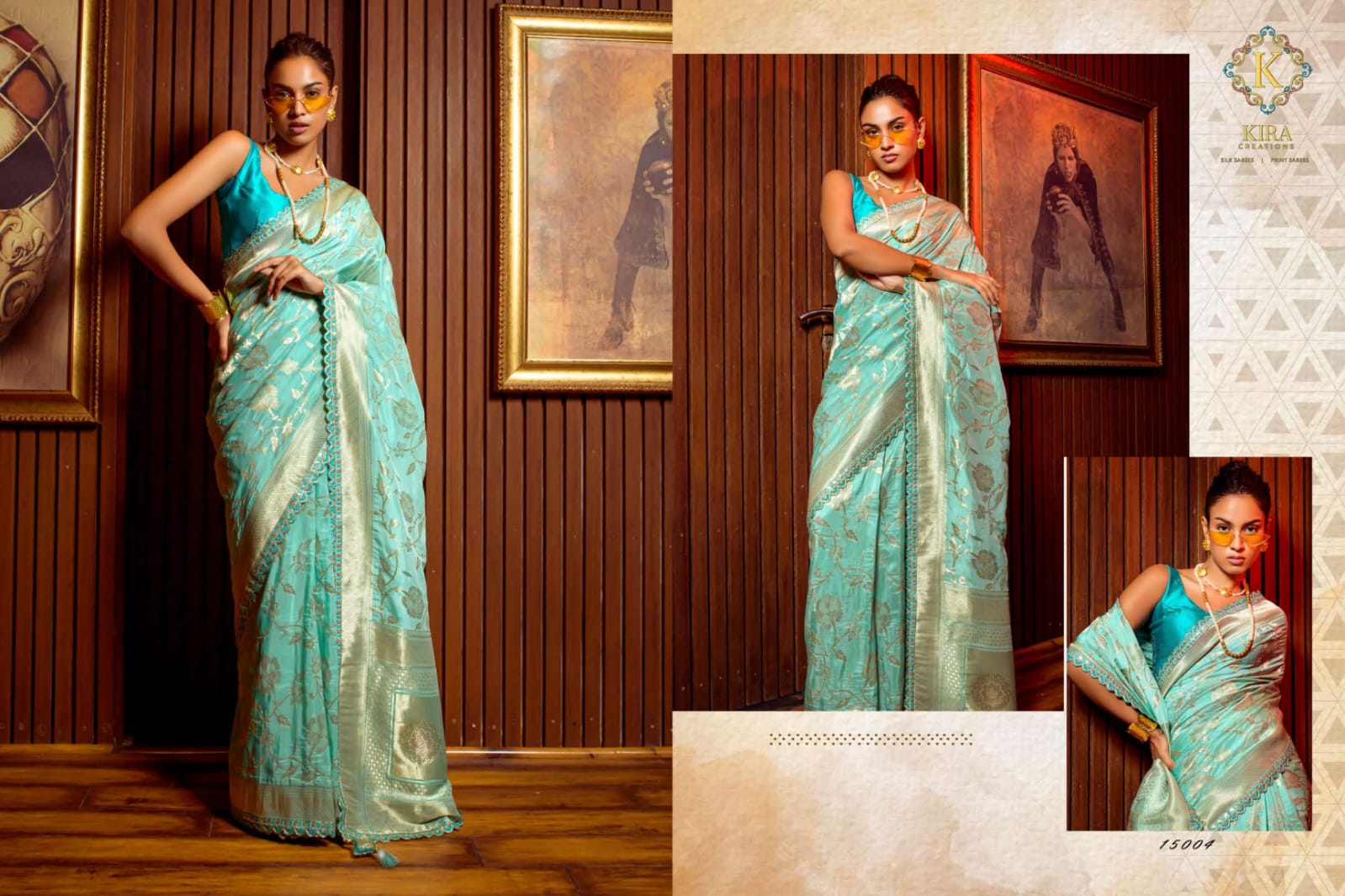 Kosa Silk By Kira Digital Printed Saree Wholesalers In Delhi