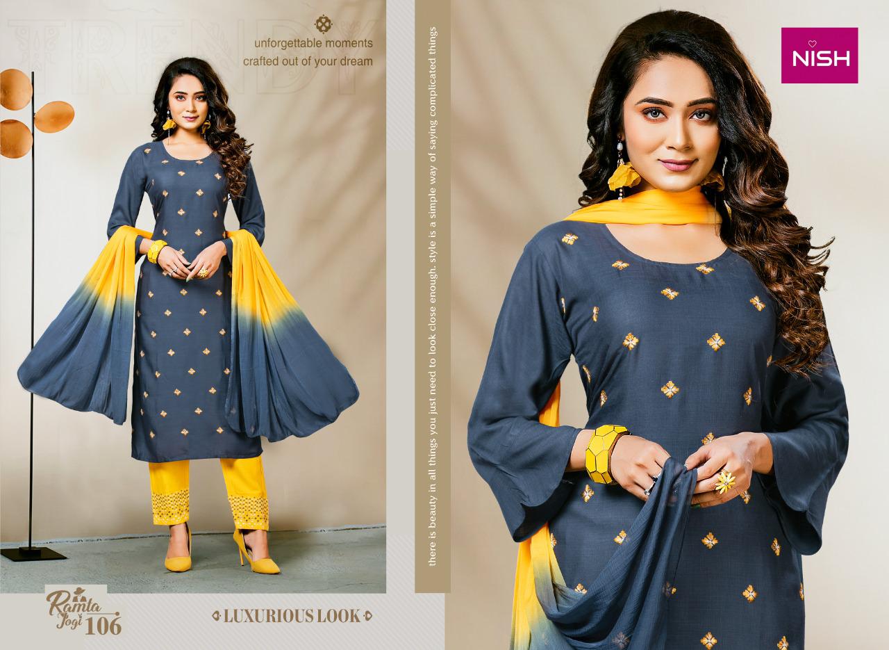 Nish Ramta Joghi Ethnic Wear Rayon Printed Ready Made Collection
