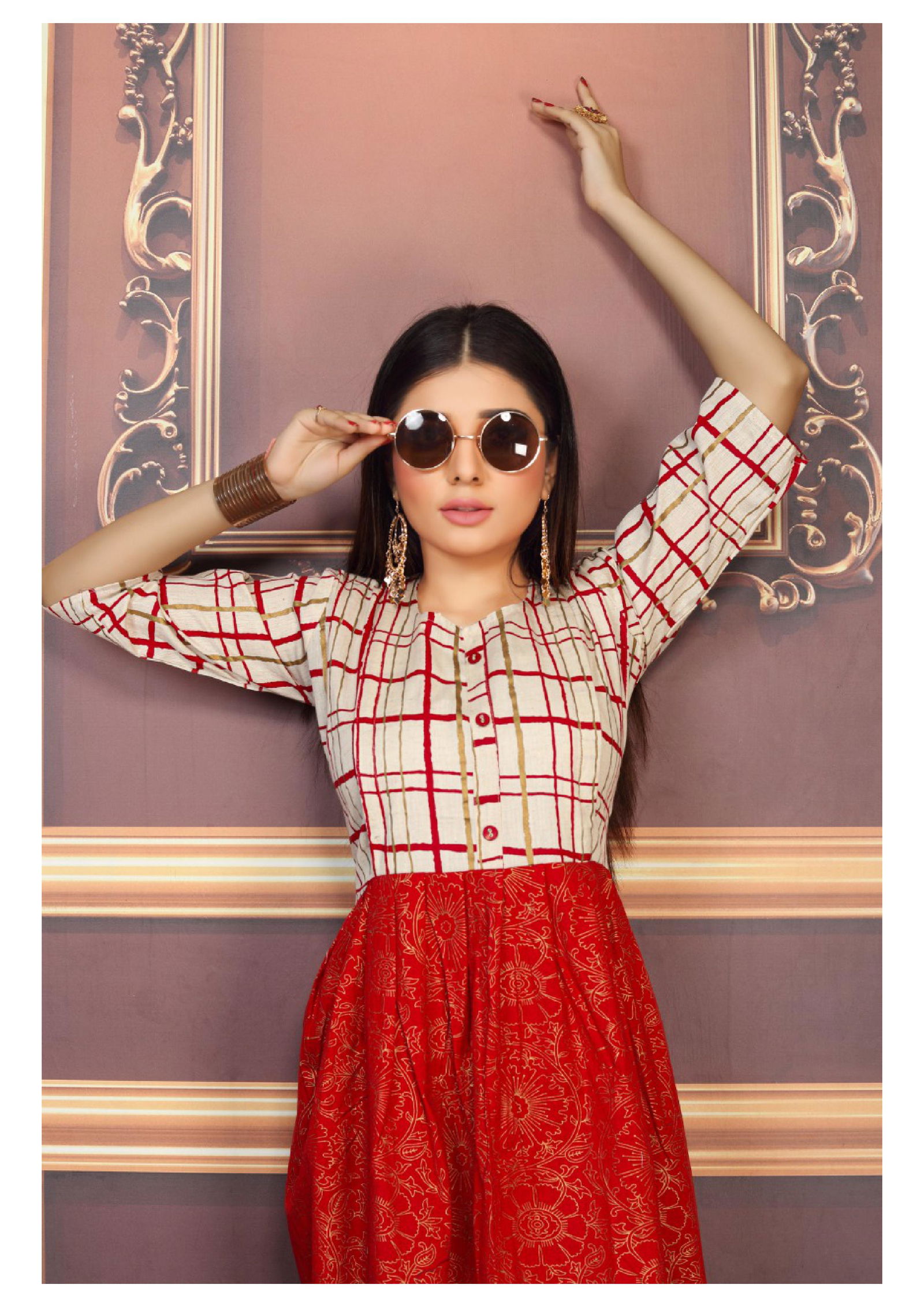 PAKIZA 6 New Collection Fancy Designer Regular Ethnic Wear Cotton Flex Print Anarkali Kurtis Collection
