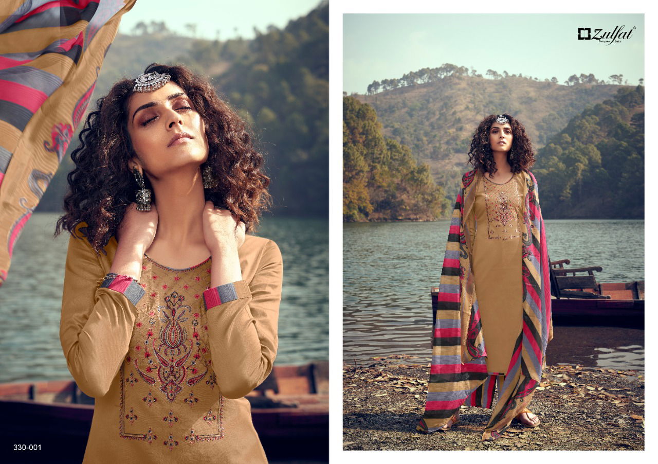 Zulfat Mohini 5 Latest fancy Festive Wear Heavy Embroidery Work Designer Dress Material Collection
