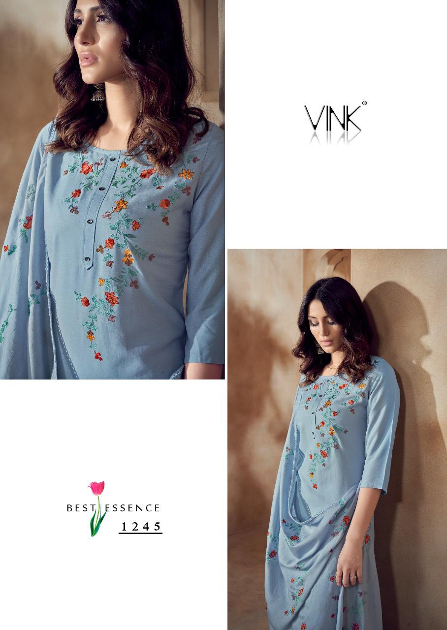 VINK WONDER Fancy Heavy Festive Wear Premium Rayon Kurta With Pant Readymade Collection 