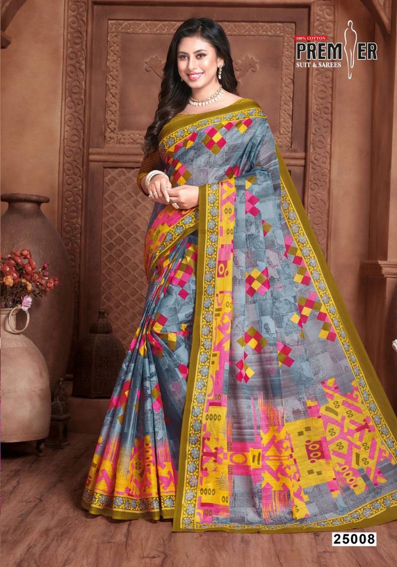Premier Suncity Vol 25 Printed Cotton Fancy Saree Wholesale Clothing Distributors In India