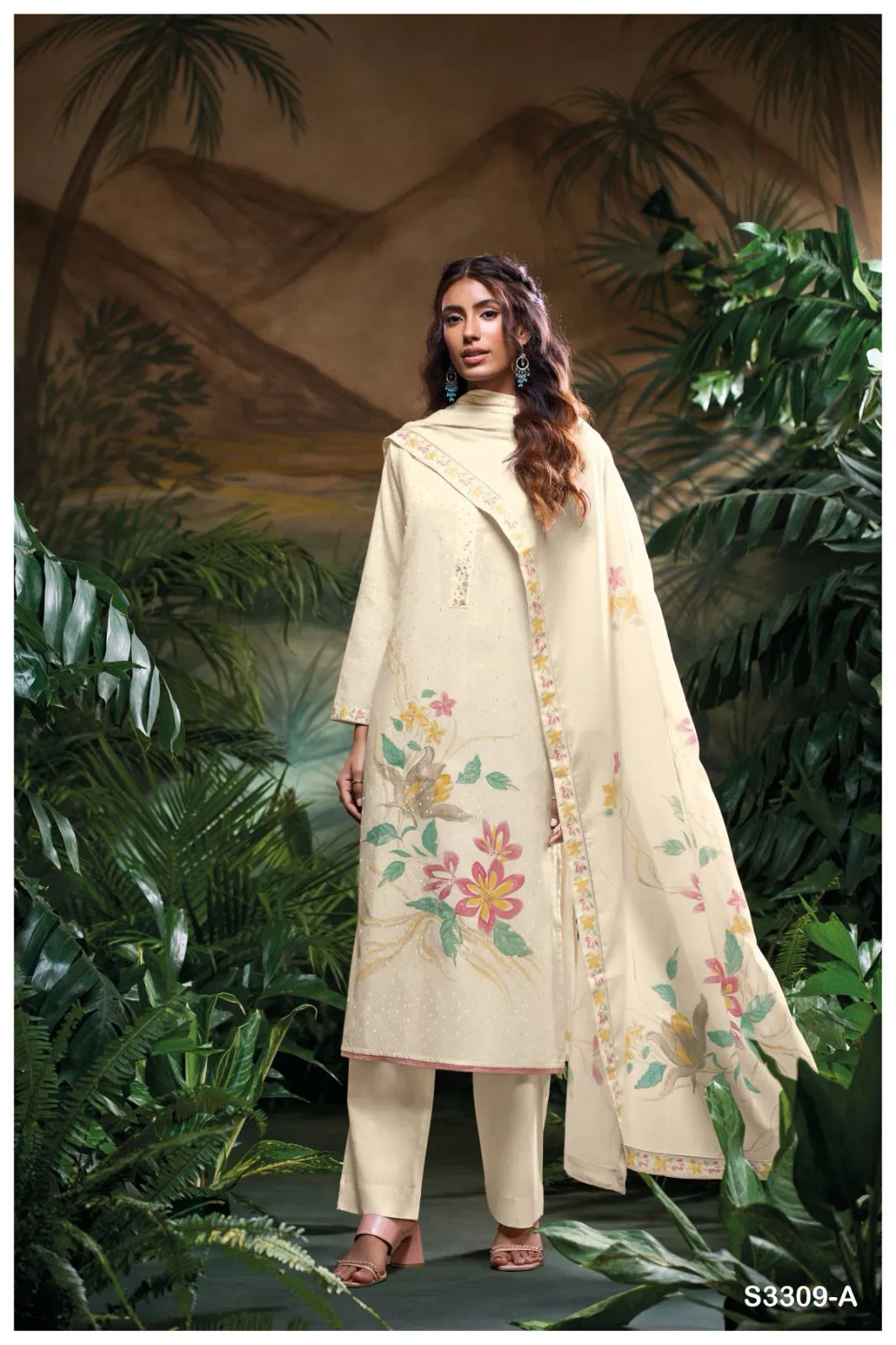 Kasia 3309 By Ganga Cotton Printed Dress Material Wholesalers In Delhi