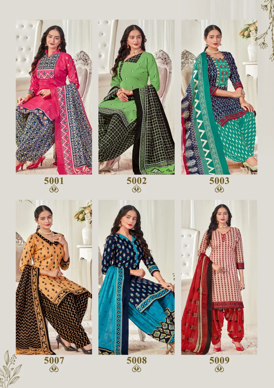 Mayur Ikkat Special 5 Latest Design Pure Cotton Printed Daily Wear Dress Material Collection 