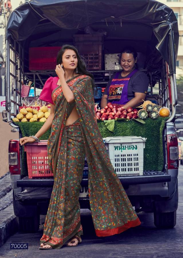 Lt Kala Kruti Latest fancy designer Regular Casual Wear Kashmiri Digital Printed Saree Collection
