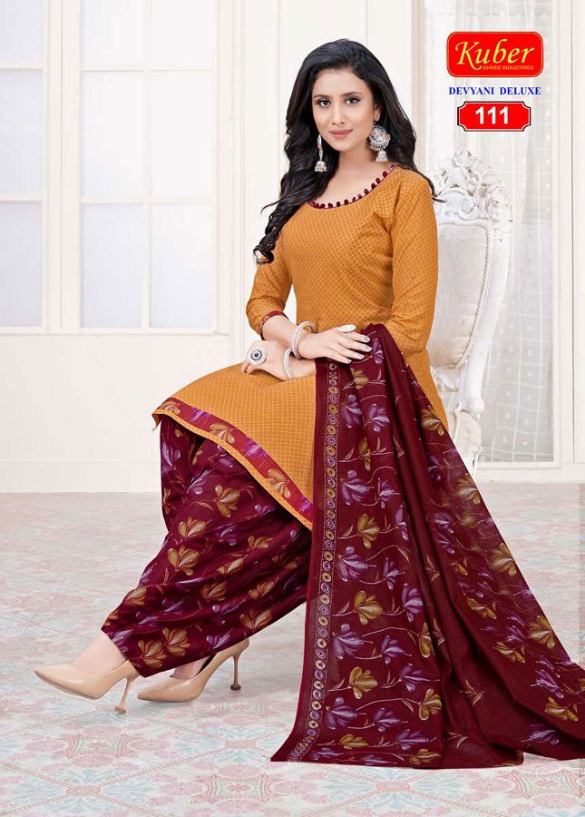 Kuber Divyani Deluxe Printed Latest Fancy Designer Regular Casual Wear Cotton Ready Made Dress Collection
