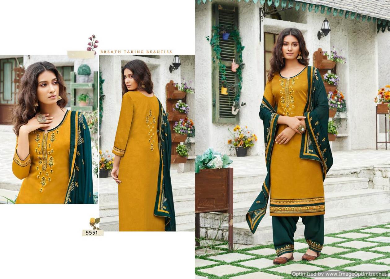 Kessi Patiala House 77 Launch New designer Party Wear Festive Embroidery Work Dress Material With Chinon Work Four Side Lace Work Dupatta