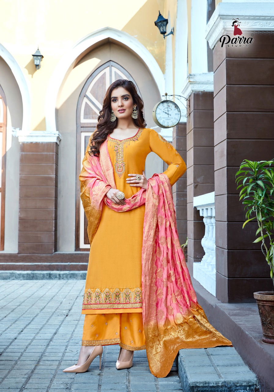 PARRA LIHAAZ Latest Heaavy Festive wear Fancy Designer Cinon With Embroidery Work And Hand Diamond Readymade Salwar Suit Collection