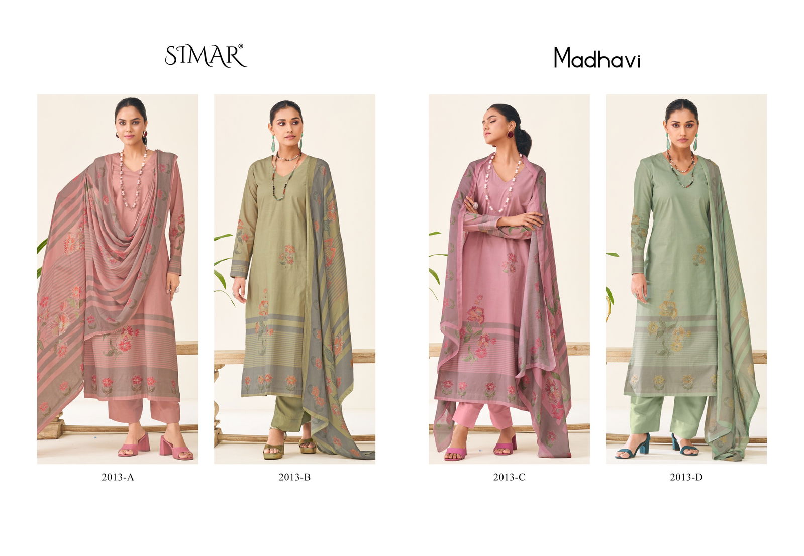 Madhavi By Glossy Lawn Cotton Printed Dress Material Wholesalers In Delhi