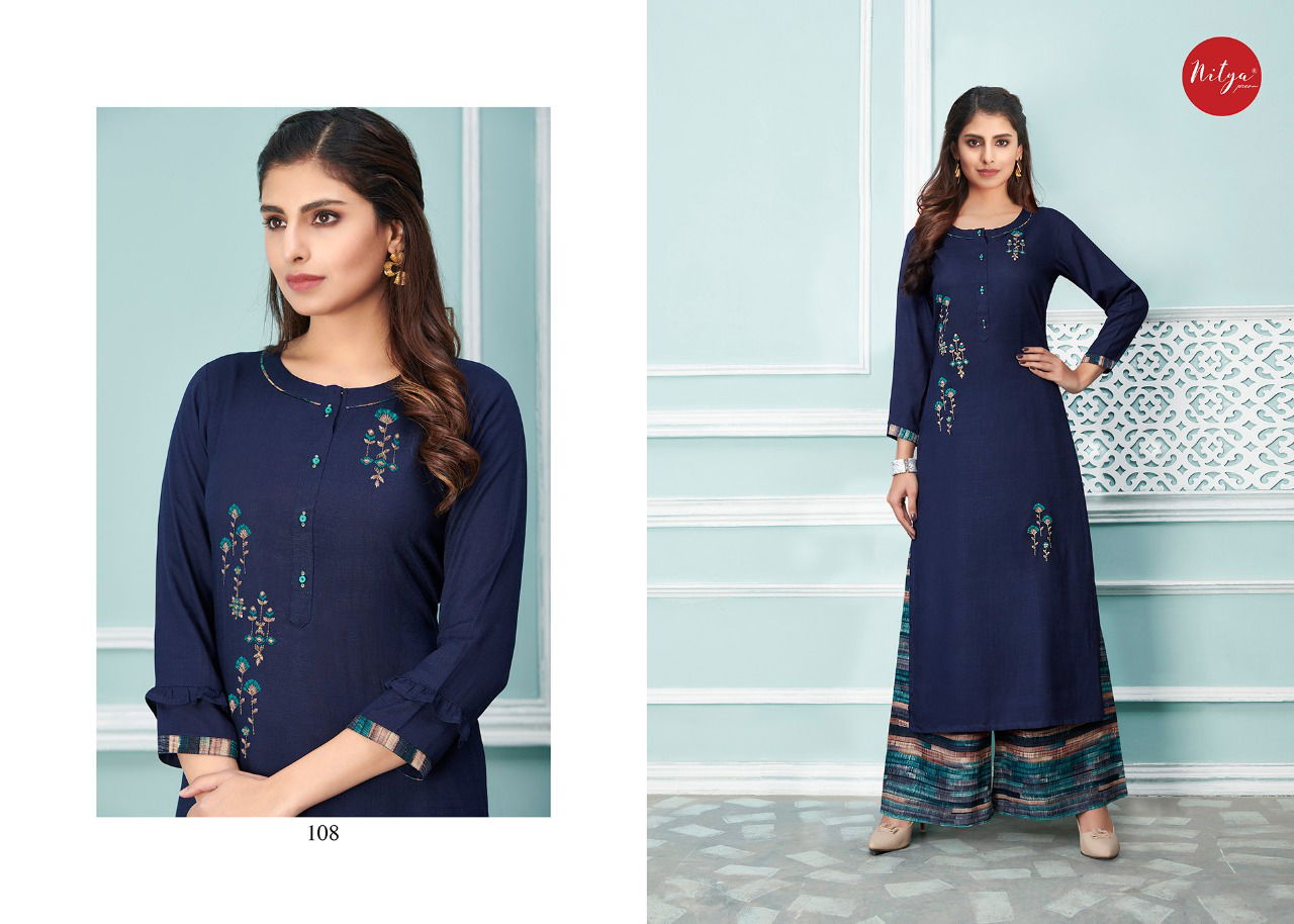 LT FABRICS GLORY Latest Fancy Festive Wear Heavy Designer Rayon Kurtis With Bottom Collection