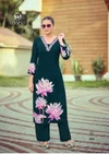Harmeen By Woodee Rayon Printed Kurti With Bottom