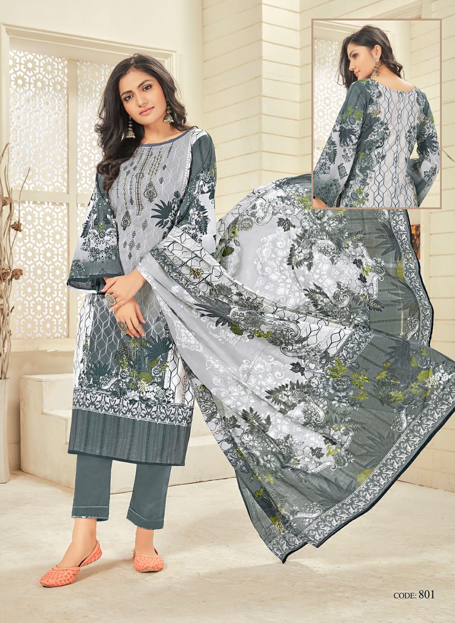 Vastu Samrina Lawn Latest Casual Wear Printed Cotton Dress Material Collection