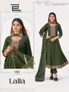 Laila By Blue Hills Berlin Silk Kurti With Bottom Dupatta Wholesalers In Surat