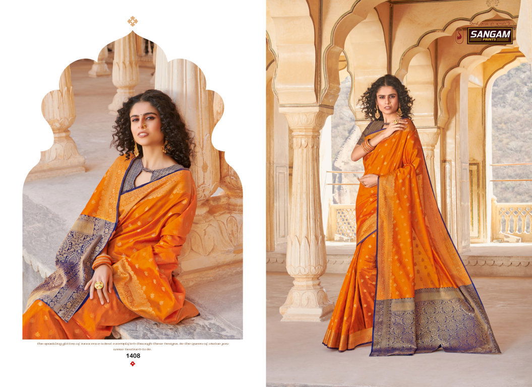 Sangam Morepankh Exclusive Collection Festive Wear Handloom Silk Sarees Collection
