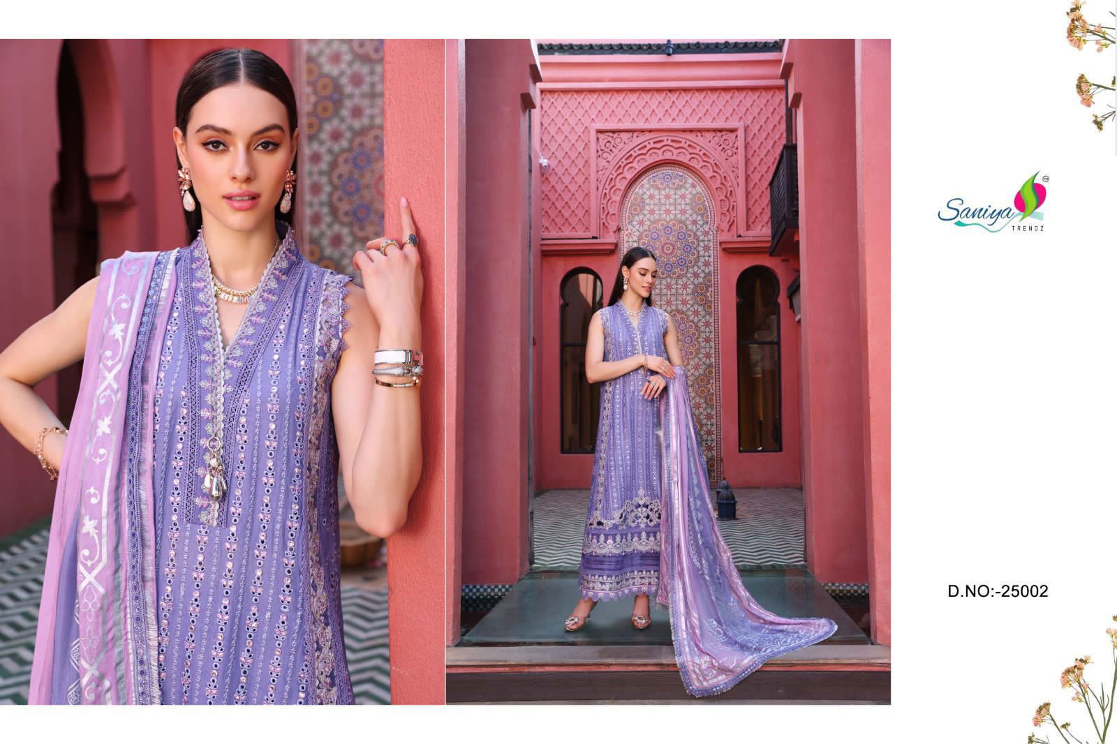 Noor Chikankari Vol 25 By saniya Trendz Cotton Embroidered Pakistani Suit Catalog