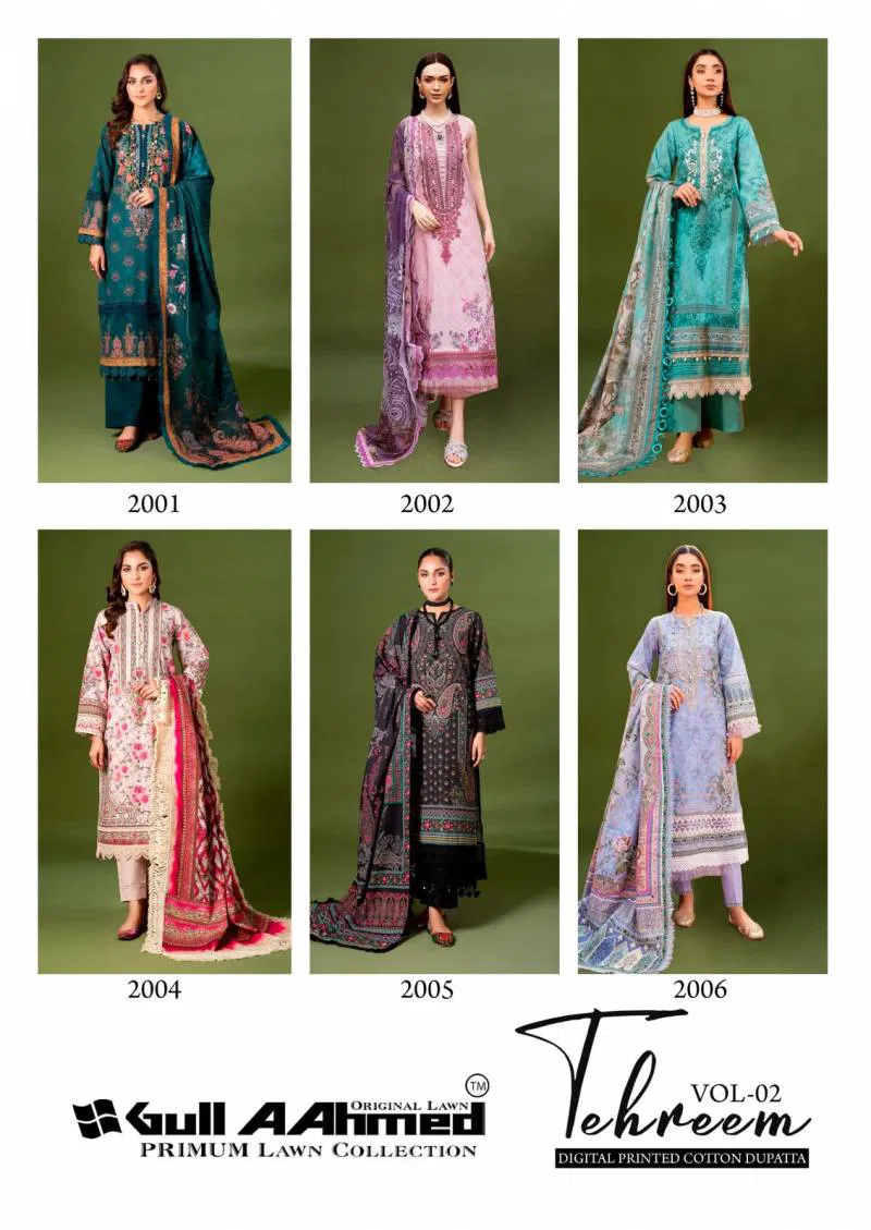 Tehreem Vol 2 By Gull A Ahmed Karachi Cotton Dress Material Orders In India