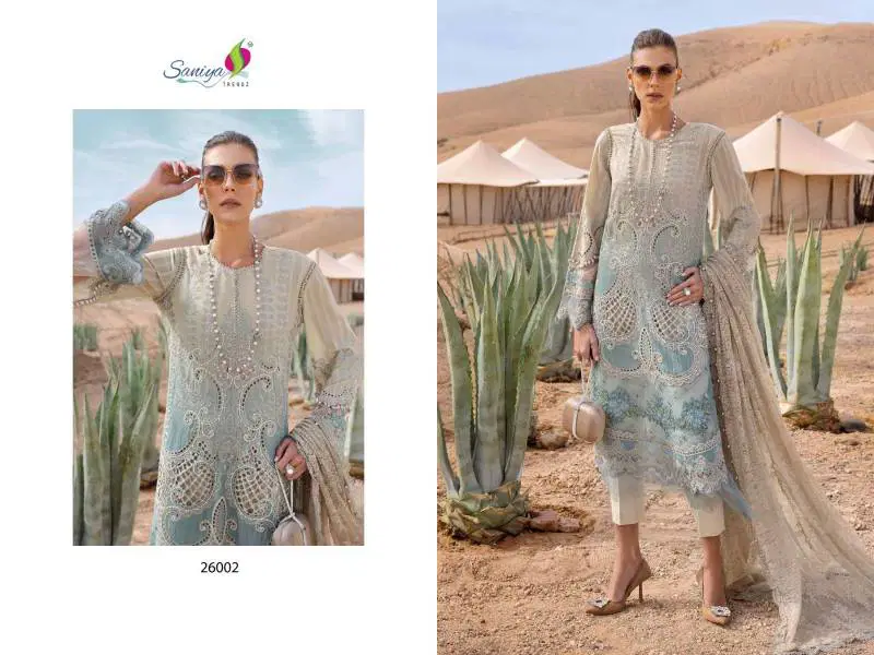 Maria B Lawn Vol 26 By Saniya Cotton Pakistani Dress Material Wholesale Online