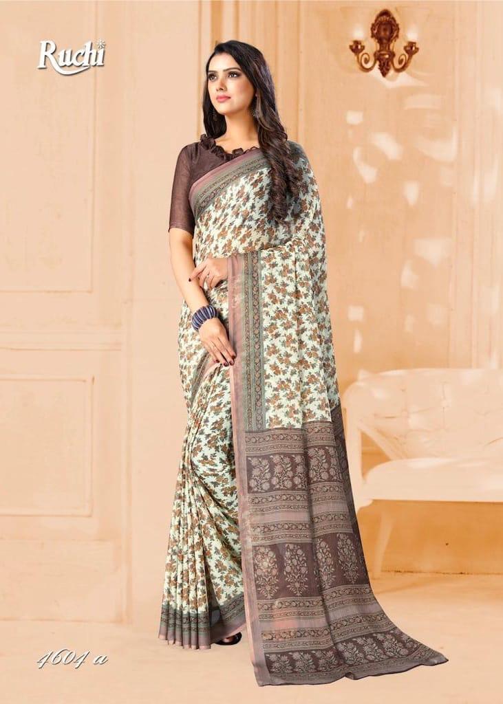 RUCHI SUPER KESAR CHIFFON 46TH EDITION Latest Regular Wear Printed Saree Collection