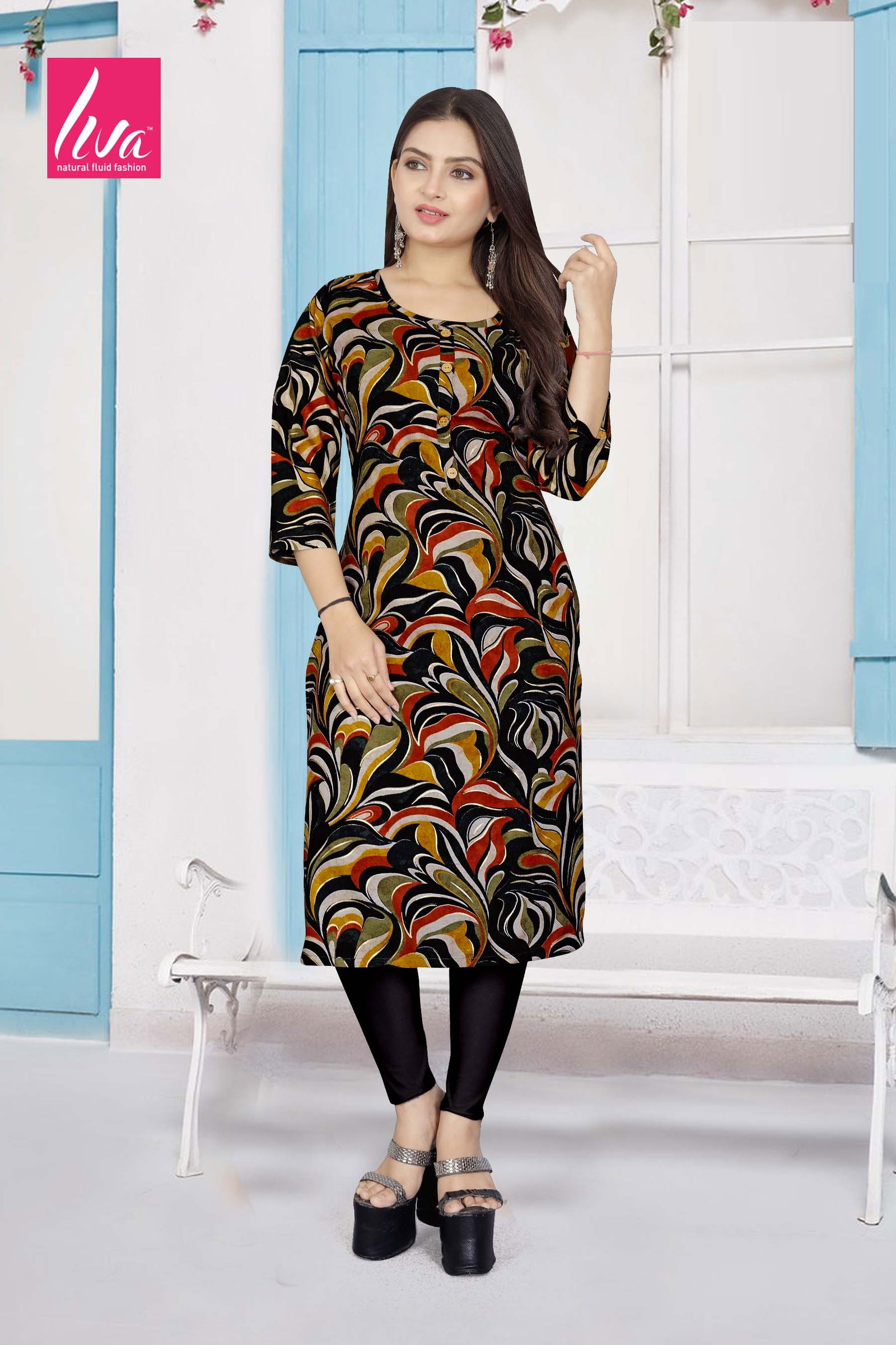 3 Selvi Ultra Premium Rayon Foil Printed Wholesale Kurti Suppliers In India