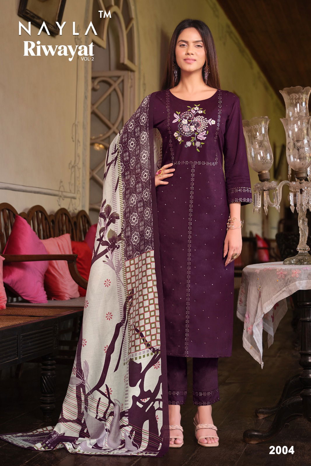 Nayla By Riwayat Vol 2 Chanderi Readymade Suits Catalog