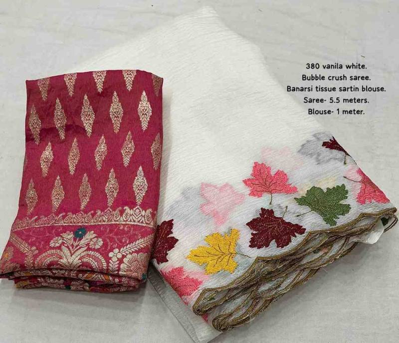 Kc 608 Wedding Wear Bubble Crush Stylish Saree Wholesale Market In Surat With Price