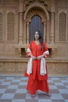 Naisha K 598 Roman Silk With Work Kurti With Plazzo Dupatta Exporters In India