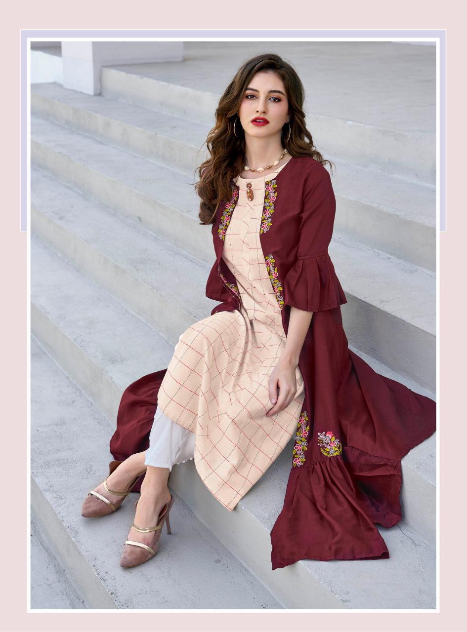 Life Style Vol-4 Ladies Flavour Designer South Cotton Stripes & Rayon Stripes & Mull Cotton & Musline With Embroidery Work Comfy Kurti With Pant 