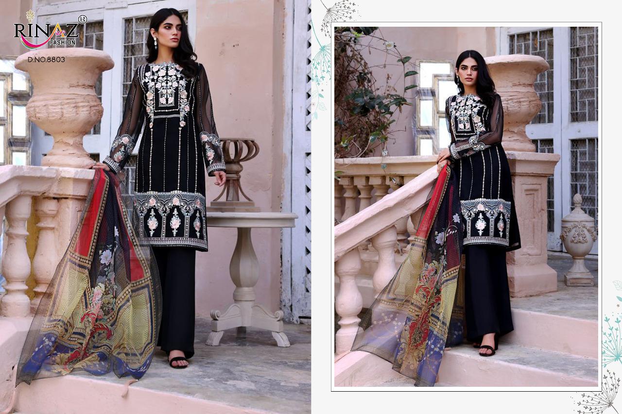 Rinaz Black Coin Festival Wear Cambric Cotton Pakistani Salwar Kameez Collection

